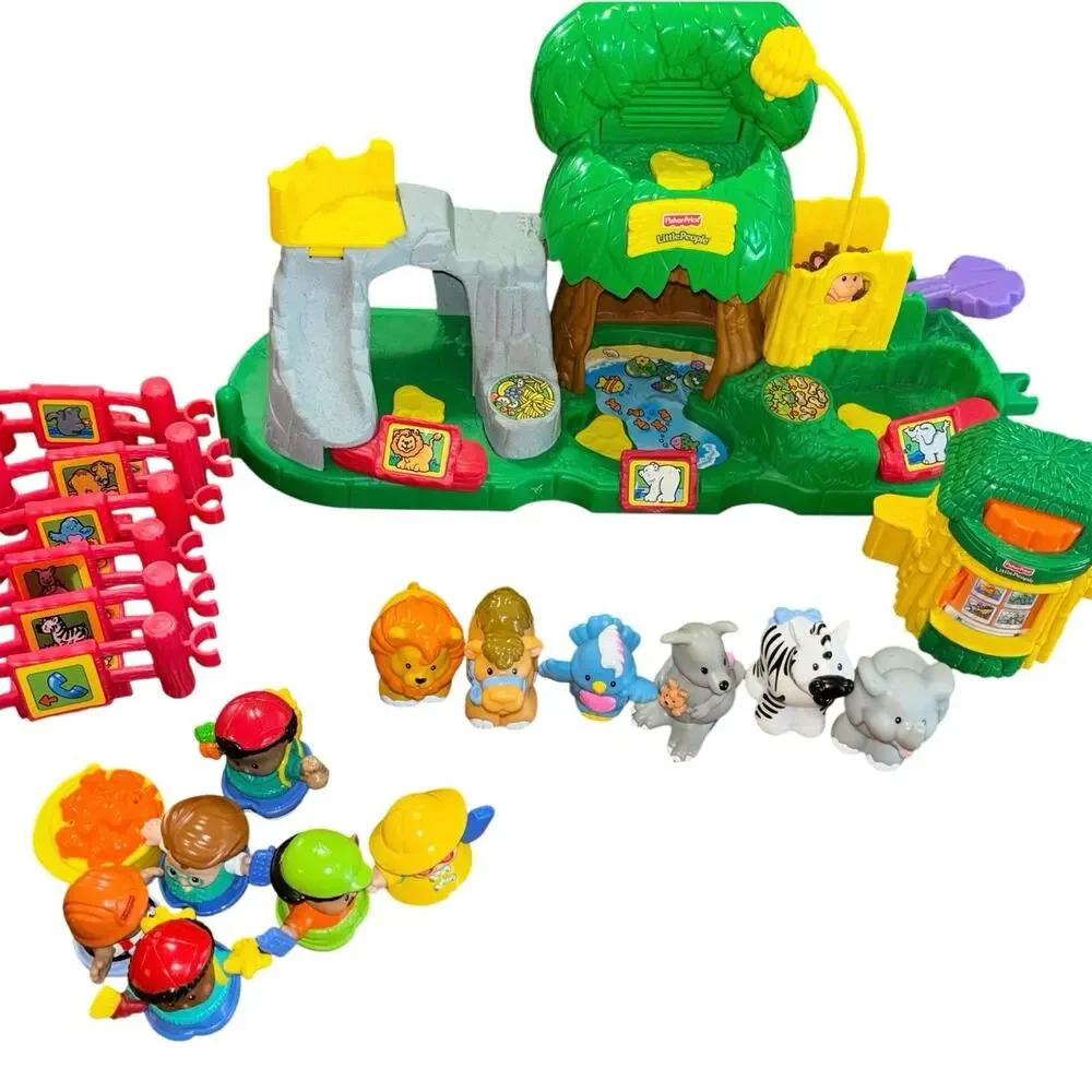 Vintage Little People zoo Playset baby animals - sounds work (2001)